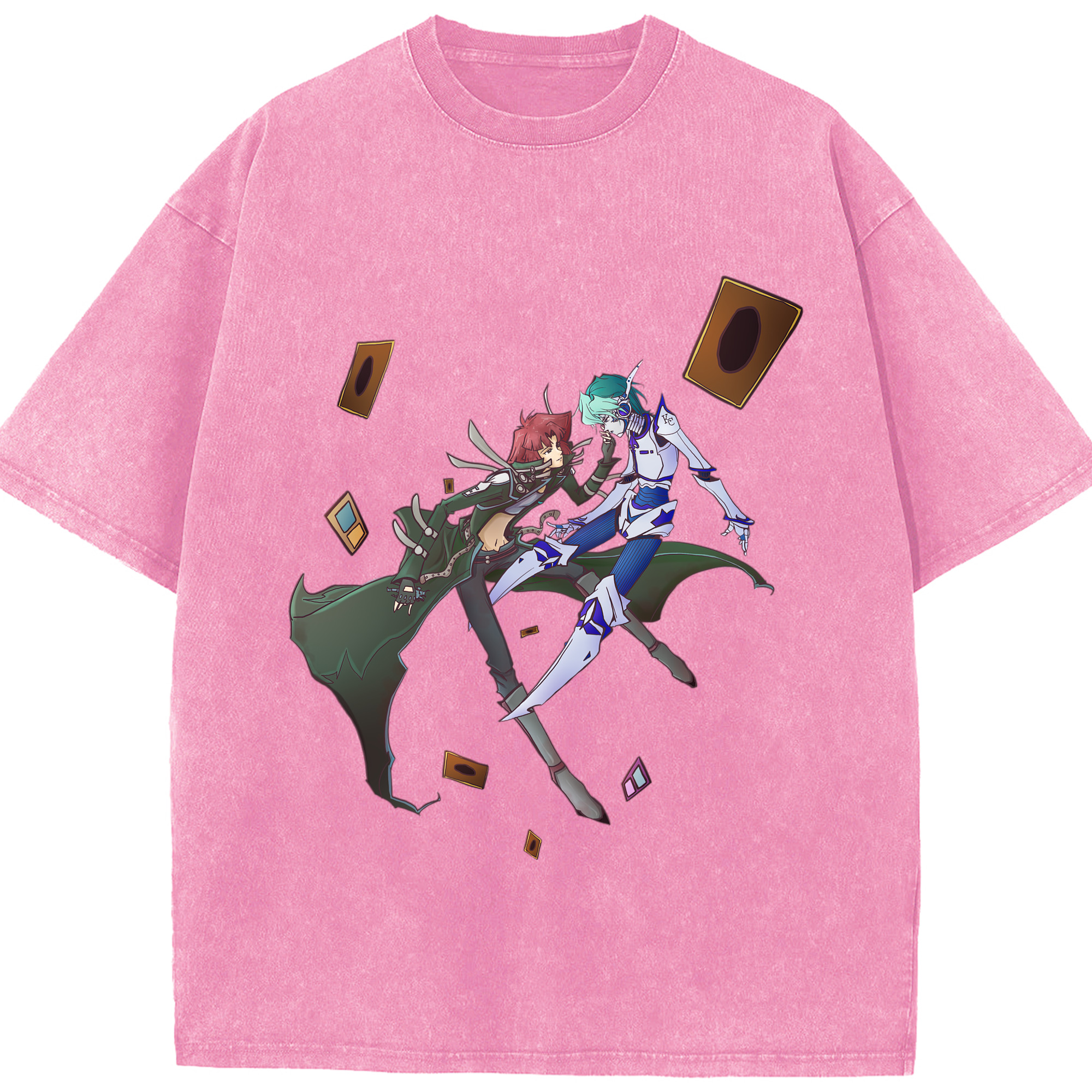 （画像用） 遊☆戯☆王 Yu-Gi-Oh! 綿100% ヴィンテージ風 半袖Tシャツ（フロントプリント）